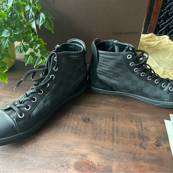 Louis Vuitton Fastball Black High-Top Men's Shoes - Picture 3 of 7